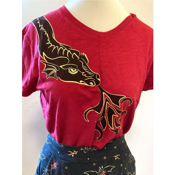 Princess Awesome red and black t-shirt and short skirt set - Picture 3 of 7